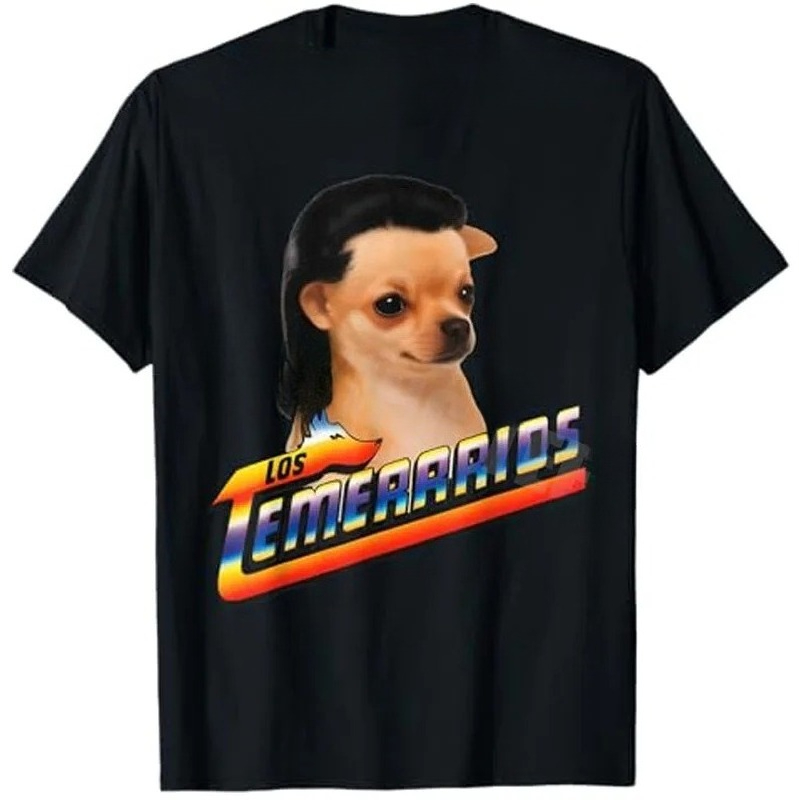 Camiseta Terraviver con Estampado de Perro: Estilo Retro Y2K y Algodón Suave