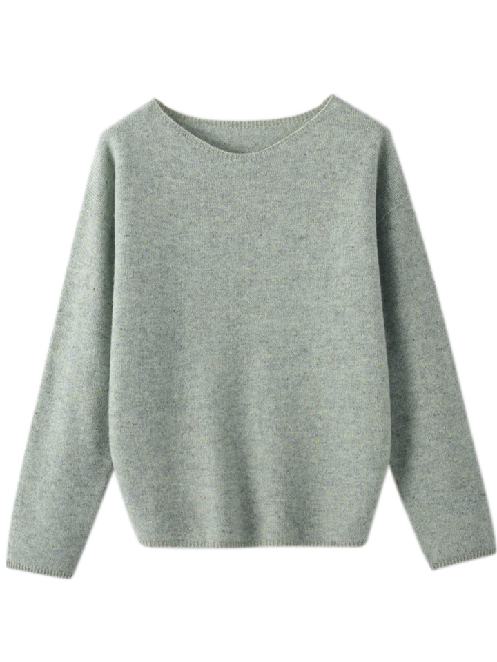 Suéter Terraviver de 100% Lana Merina para Mujer: Cuello Redondo y Estilo Casual