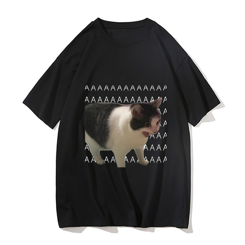 Camiseta Terraviver con Estampado de Gato Llorando (Meme) para Hombre y Mujer