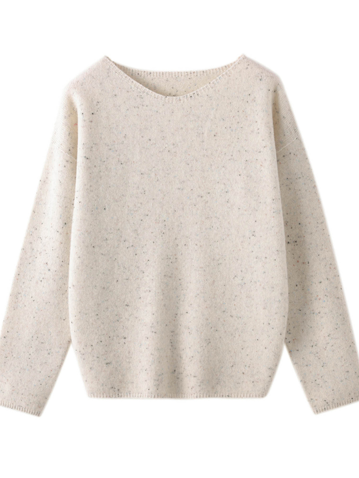 Suéter Terraviver de 100% Lana Merina para Mujer: Cuello Redondo y Estilo Casual