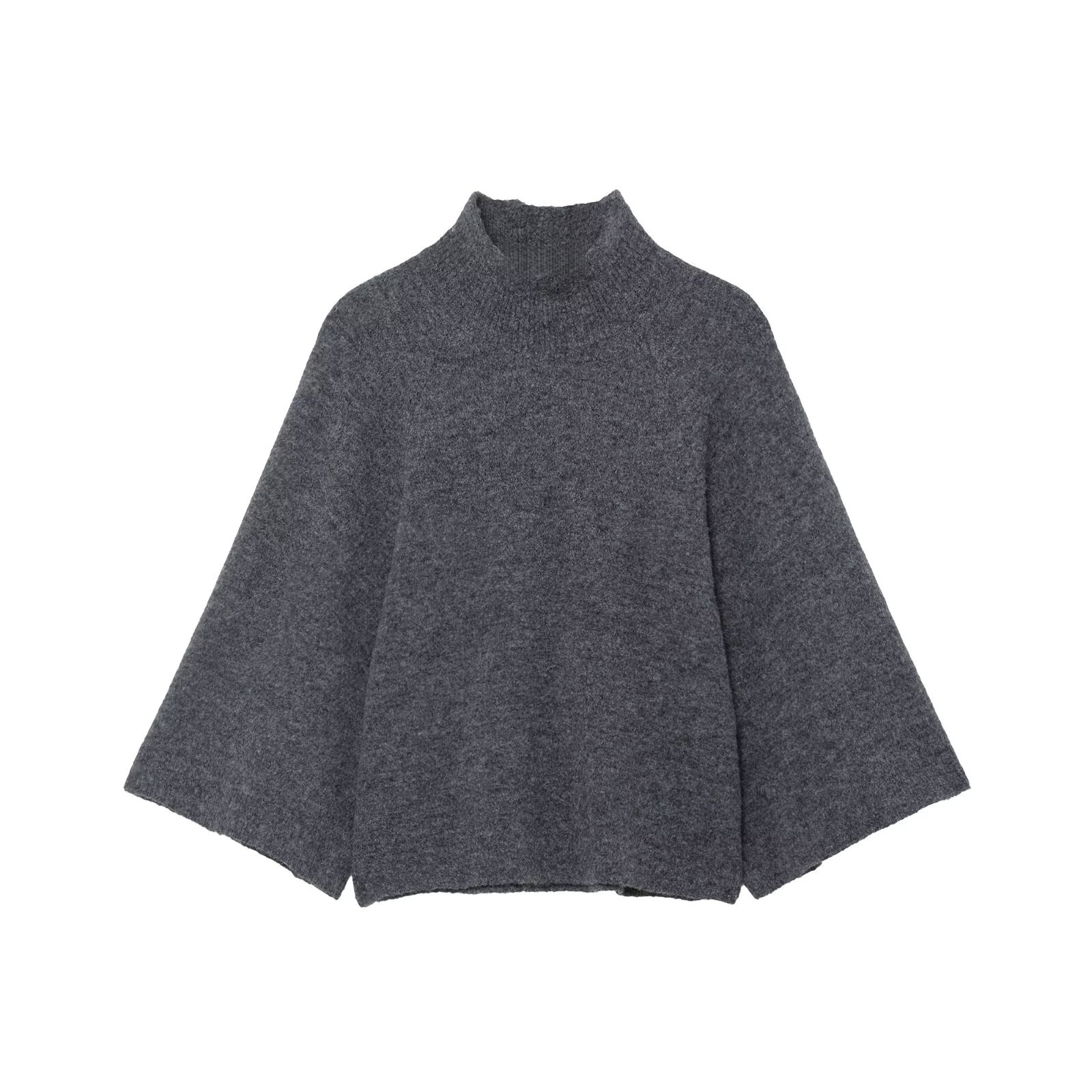 Suéter de Punto Terraviver para Mujer con Cuello Alto y Manga Ancha